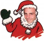 Ben Runs as Santa in The Cold..