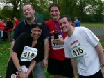 Matthew Harwood and Andrew Hope run the Amsterdam Marathon